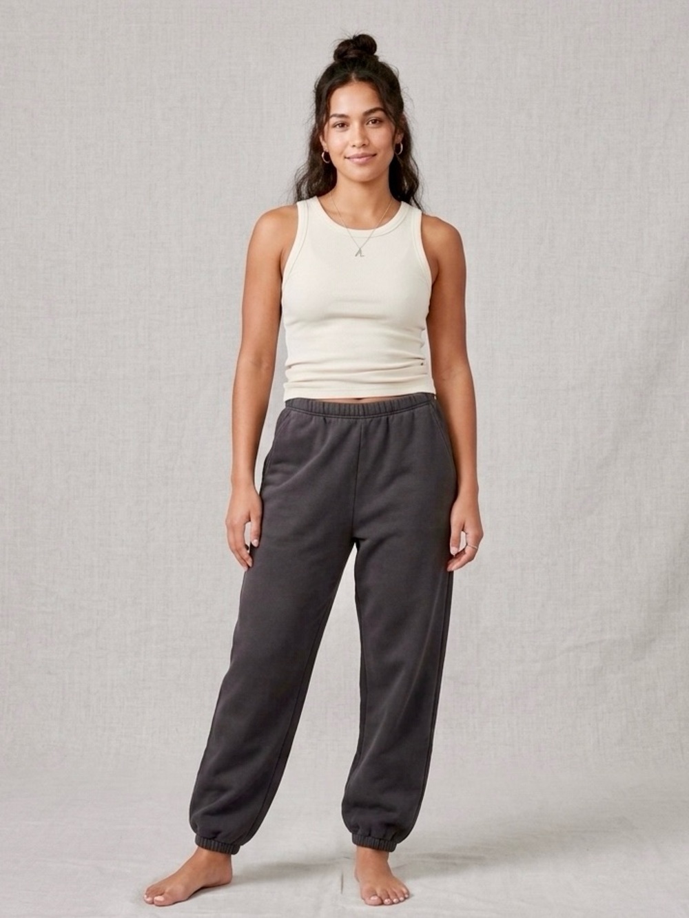 Abercrombie & Fitch High Rise Sunday Baggy Sweatpants Dark Gray Women’s Medium